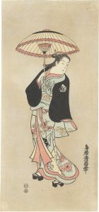 Kiyomasu II / Actor Sanjo Kantaro II as Okazaki Joroshu【Reproduction】 [おかさき女郎衆　三条勘太郎【復刻版】]