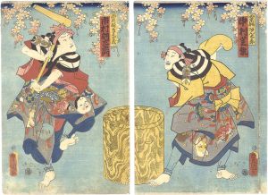 Toyokuni III / Kabuki Play: Chigiru Koi Haru no Awamochi [契恋春粟餅]