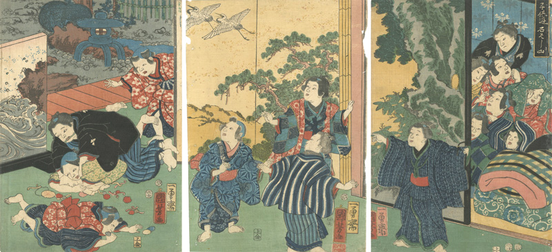 Kuniyoshi “The Battle of Ishibashiyama Played by Children”