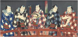 豊国三代「五条之橋見立弁慶」