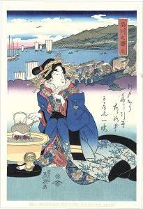 Eisen / Tokaido Beauties / Shinagawa [美人東海道 品川之驛 【復刻版】]