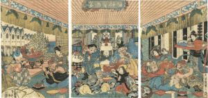 Sadahide / Seven Lucky Gods, Drinking Bout [福神宝酒宴]