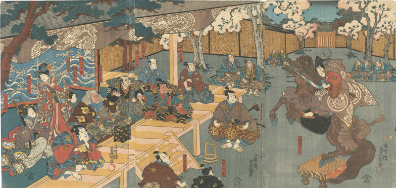 Toyokuni III “Kabuki Play : Sekai no Hana Oguri Gaiden”