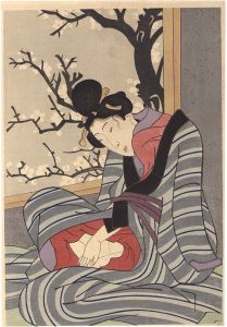 豊国初代「物憶ふ美人【復刻版】」