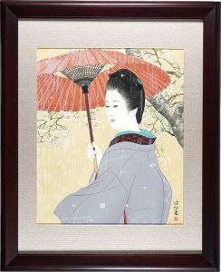伊東深水「春雨」