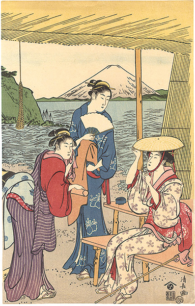 Kiyonaga “Visitors to Enoshima【Reproduction】”