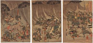 芳鶴「八巻判官夜討の図」