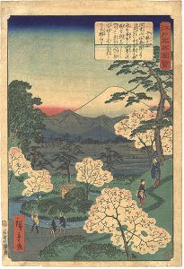 Hiroshige II / Pictures of Famous Places in Edo / Sendagaya [江戸名所図会　千駄ヶ谷]