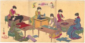 Ginko / Illustration of Ladies Sewing [貴女裁縫之図]