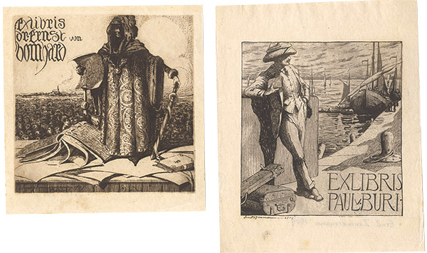 エルンスト・ツィマーマン「蔵書票」