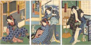 Kunichika / Kabuki Play: Ichiban Norime Iki no Sashimono [魁駒松梅桜曙幑]