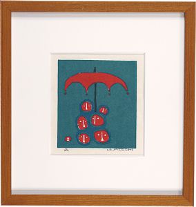 畦地梅太郎「雨」
