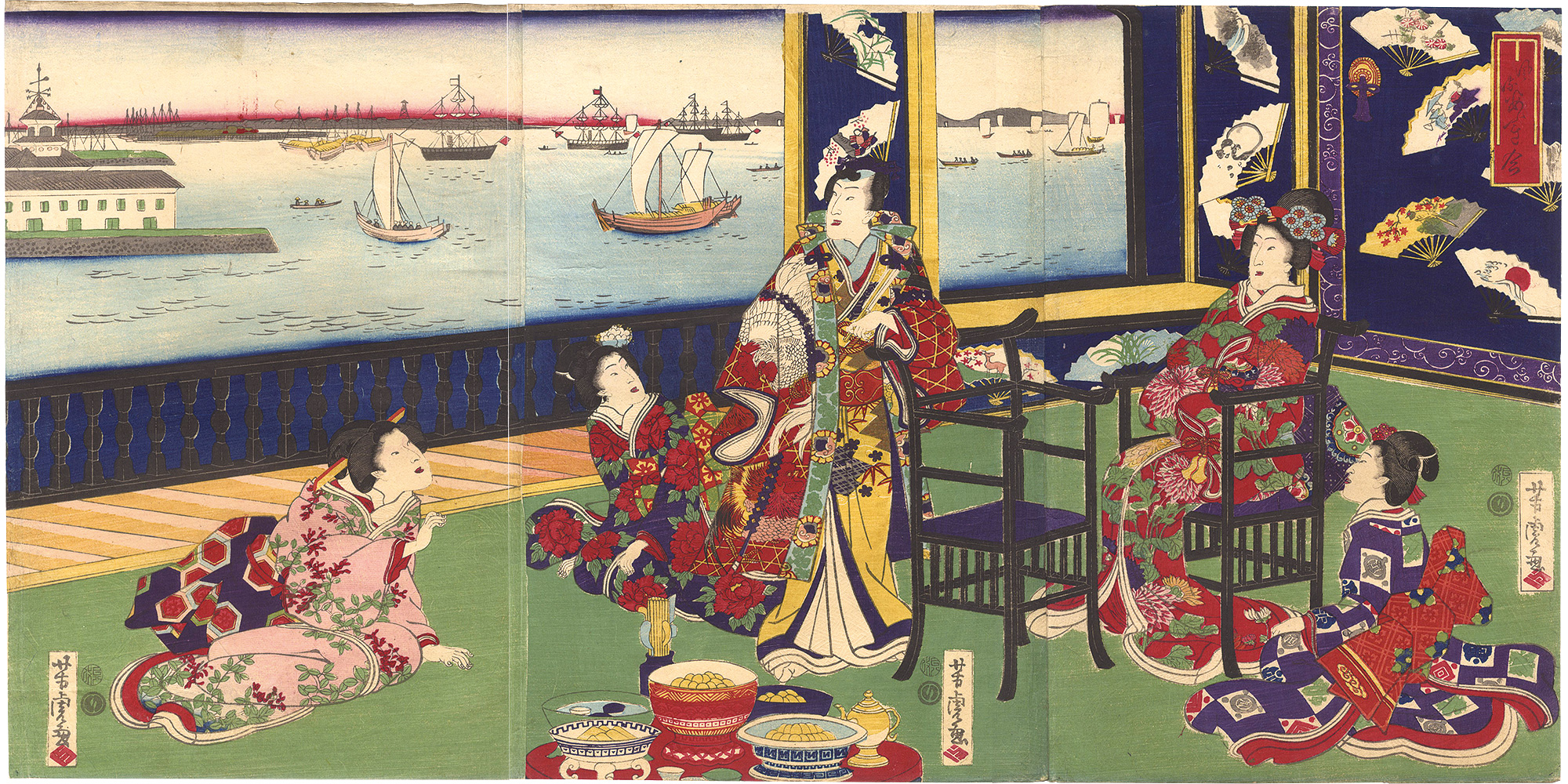 芳虎「風流あふき会」