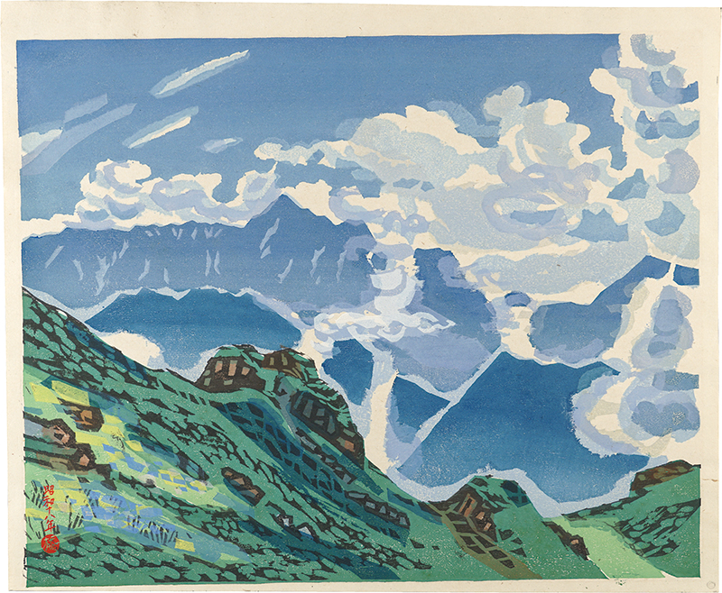 Hashimoto Okiie “Daytime (View of the Tateyama Mountain Range from Hakuba)”