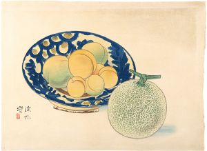 静物三題の内　メロンと水蜜桃