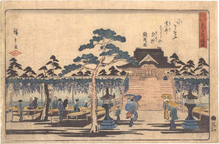 Hiroshige I “Famous Places in Edo / Kameido Tenmangu Shrine”