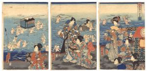 芳幾「光氏大井川遊覧の図」