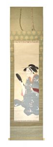 山川秀峰「自筆画幅　くち紅」