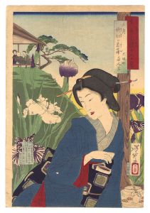 芳年「東京自慢十二ヶ月　五月 堀切の菖蒲」