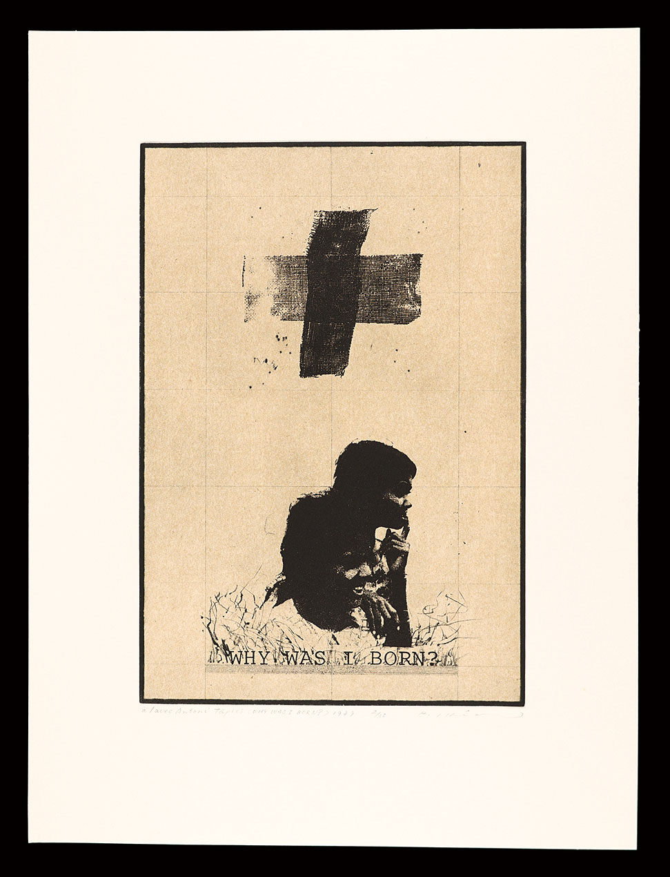 Ikeda Ryoji “à/avec Antoni Tàpies　Why was I born,1979”