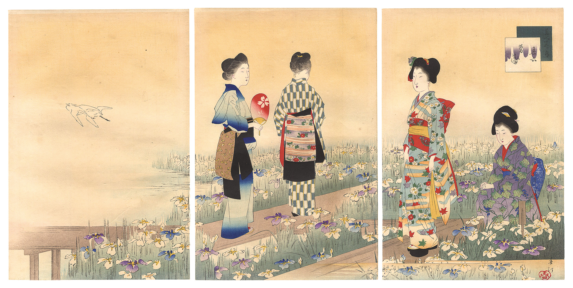 Shuntei “Twelve Months of Beauties / No. 6: Iris”
