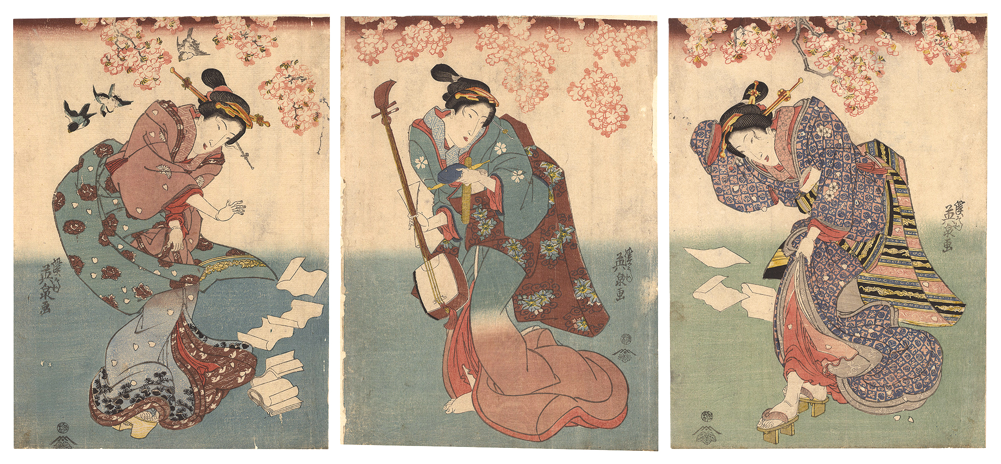 英泉「今様花鳥風月」