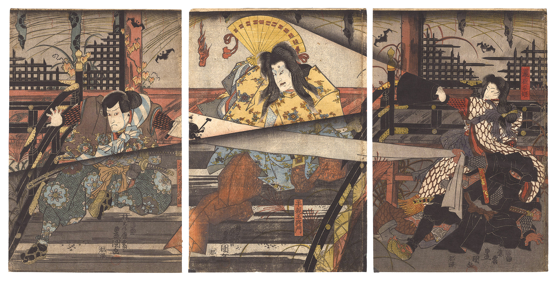 Toyokuni III “Scene from a Kabuki Play”