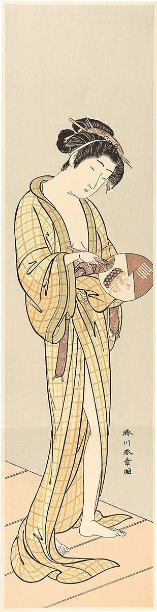 Shunsho “Woman Standing on the Veranda【Reproduction】 ”
