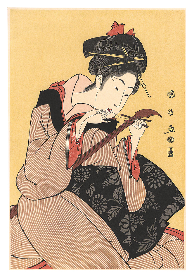 Kunimasa “Replacing the Shamisen String【Reproduction】”