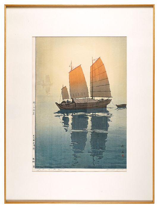 Yoshida Hiroshi “The Island Sea Series Sailing Boats - Morning”