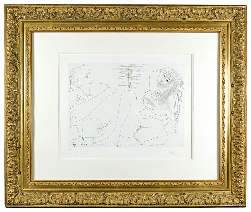 パブロ・ピカソ「画家とモデル」