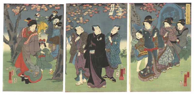 Kuniyoshi “A Crowd Visiting Senso-ji Temple”
