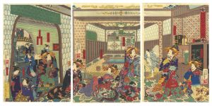 芳幾「江戸町二丁目甲子屋 浴室之図」
