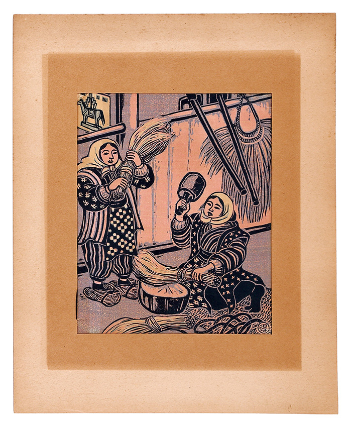 Katsuhira Tokushi “Farmers' Customs of the Twelve Months / Warauchi (January)”