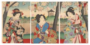 国周「吹上御庭花見の場」