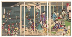 周延「江戸砂子年中行事　七夕之図」