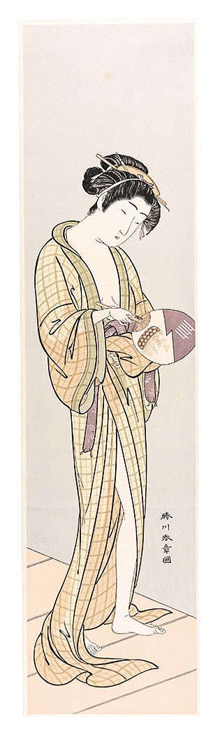 Shunsho “Woman Standing on the Veranda【Reproduction】 ”