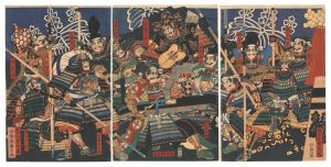 貞秀「羽柴久吉公陣幕武将図」
