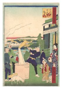一景「東京名所十二ヶ月　十二月 開運はし兜町」