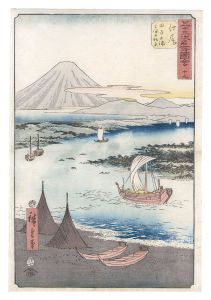 Famous Sights of the Fifty-three Stations / No. 19: Ejiri: Tago Bay and Miho no Matsubara / Hiroshige I