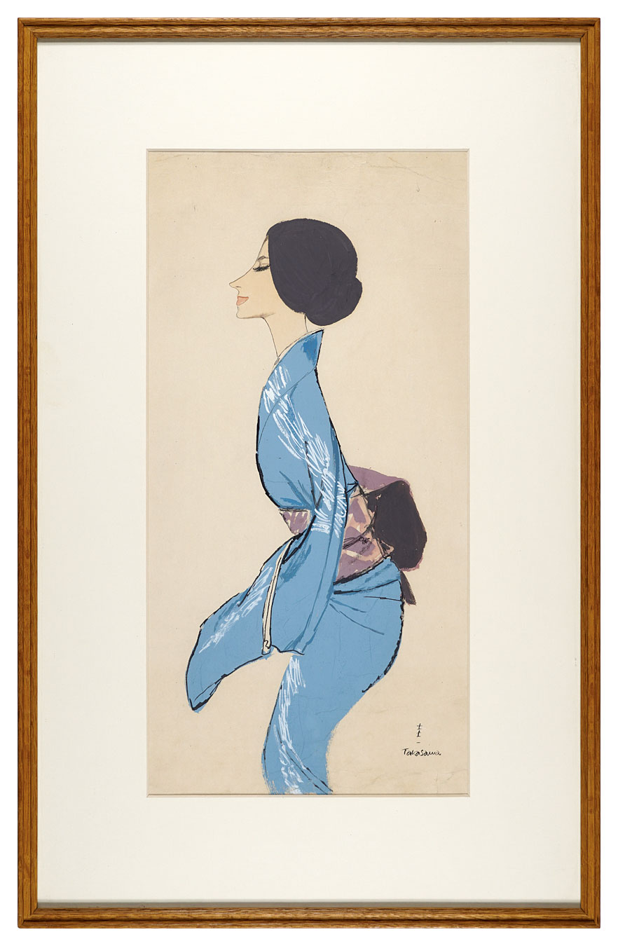 Takazawa Keiichi “Woman in Blue Kimono”