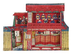 田蝶（芳兼）「組上絵　猫の廓」