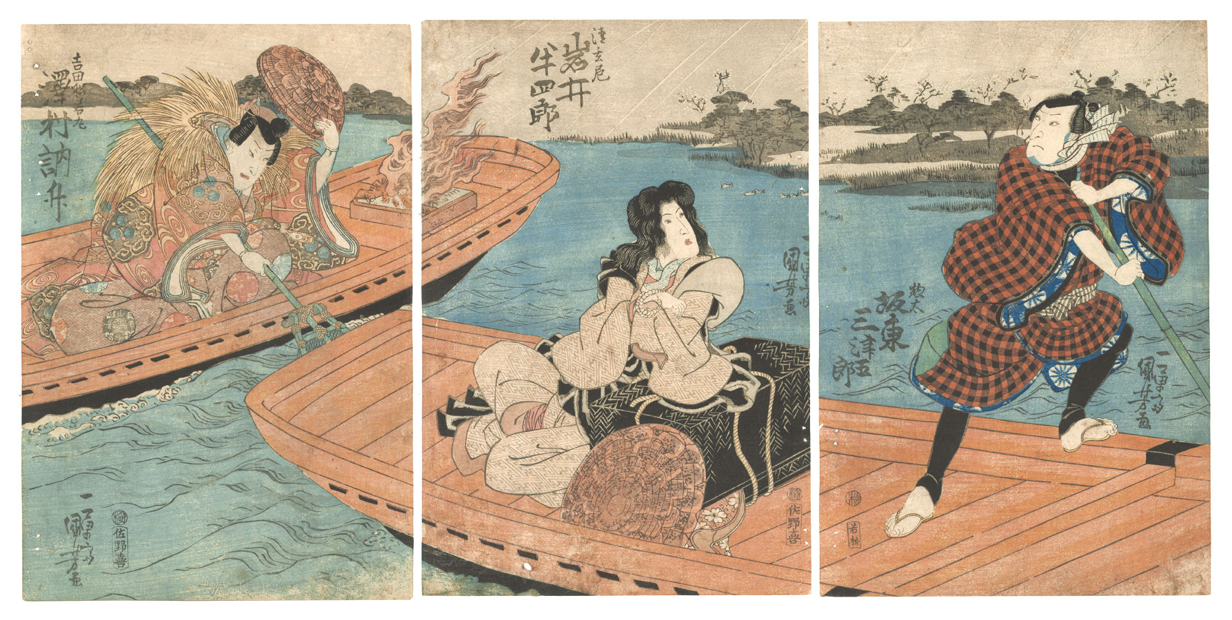 Kuniyoshi “Kabuki Play: Hana Butai Yoshi ya Otoko”