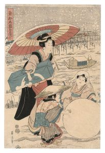 英山「東都両国雪風景」