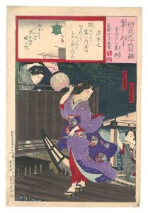 国周 周春「潤色三十六花撰　源重之」