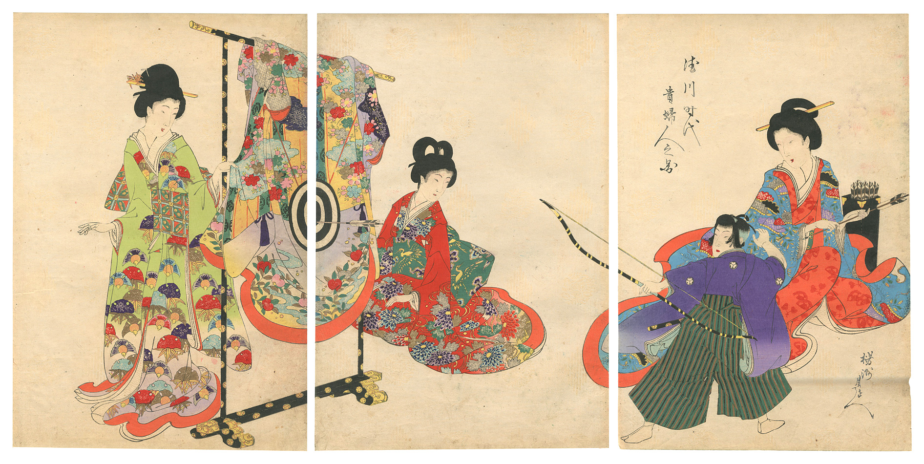 周延「徳川時代貴婦人之図」