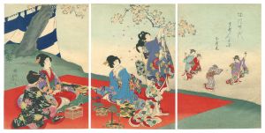 Chikanobu / Ladies of the Tokugawa Period / Cherry-blossom Viewing [徳川時代貴婦人之図　お花見]