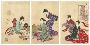 千代田の大奥　お櫛あげ　／　周延