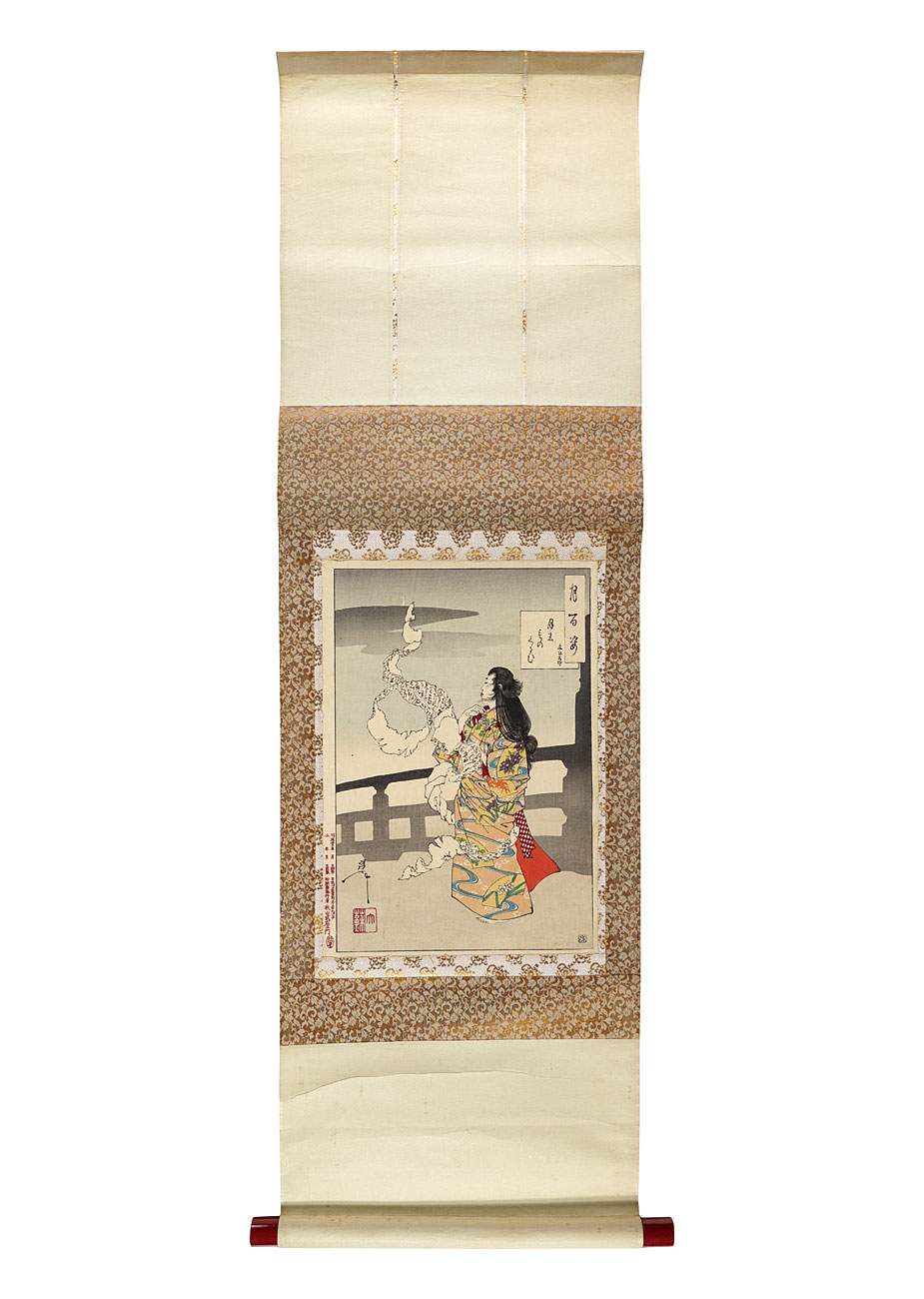 Yoshitoshi “One Hundred Aspects of the Moon / Madness under the Moon: Unrolling a Letter”