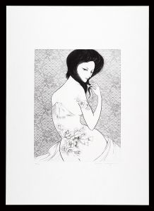 Kobayashi Donge / Thirty-six Views of Mt. Fuji in the HEISEI period / Tattoo: Fuji Looks Nice with Roses